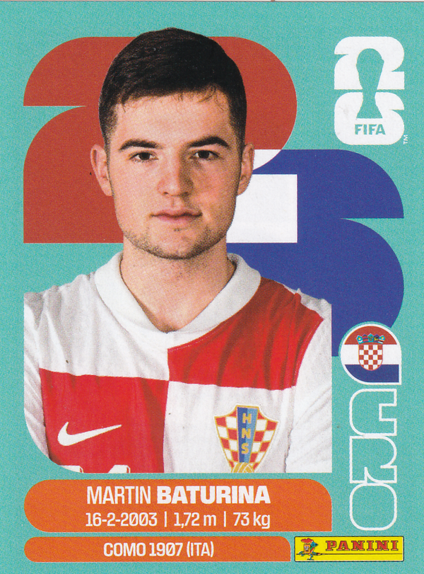 Martin Baturina - Kroatien - Panini WM 2026 - Basis Bild - CRO11