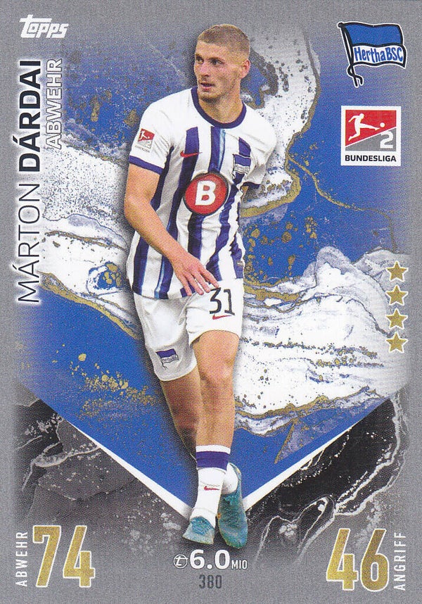Marton Dardai / Hertha BSC Berlin / Topps Match Attax 2023 / Basis Karte 2.Bundesliga / Nr.380