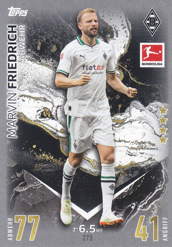 Marvin Friedrich / Borussia Mönchengladbach / Topps Match Attax 2023 / Basis Karte / Nr.273