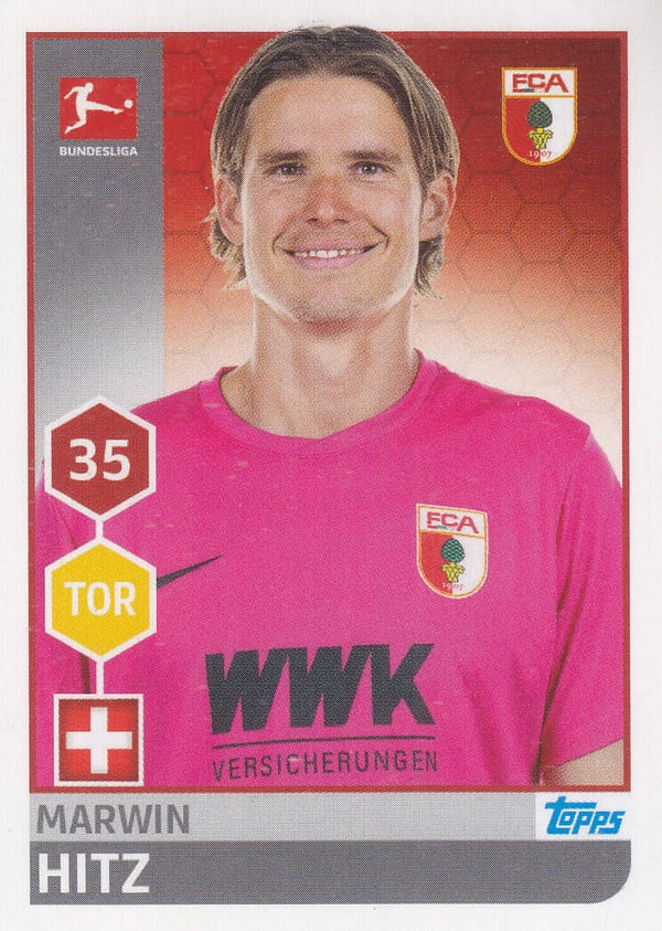 Marwin Hitz - FC Augsburg - Topps Bundesliga 2017 - Basis Bild - Nr.4