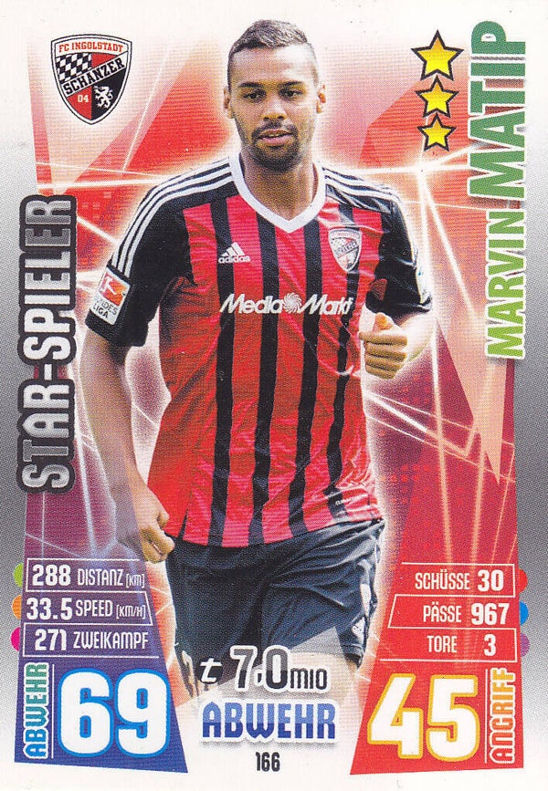 Marvin Matip / FC Ingolstadt / Topps Match Attax 2015 / Star Spieler / Nr.166