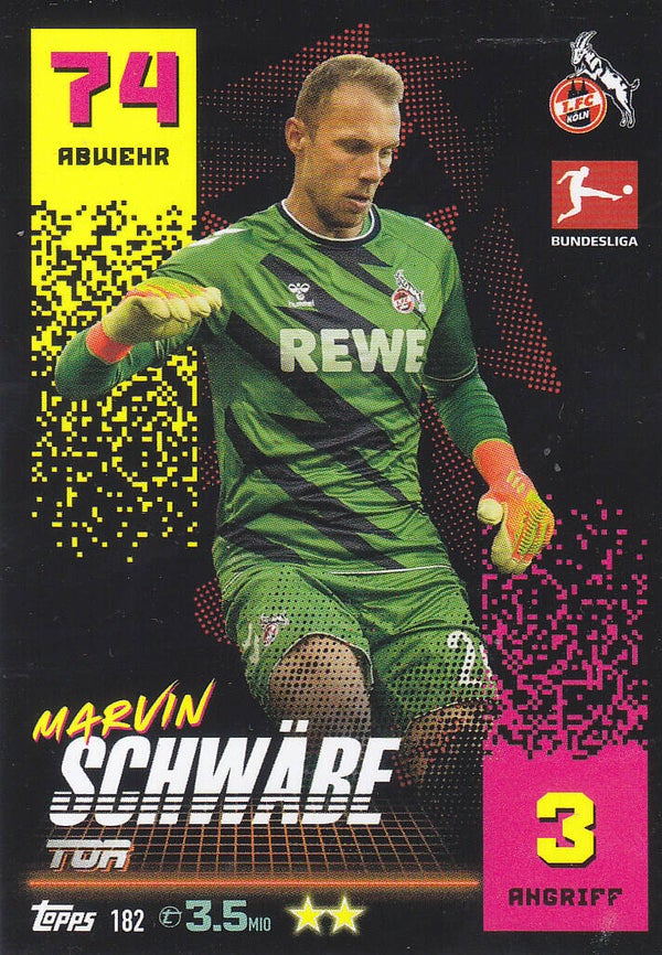 Marvin Schwäbe 1.FC Köln Basis Karte Nr.182