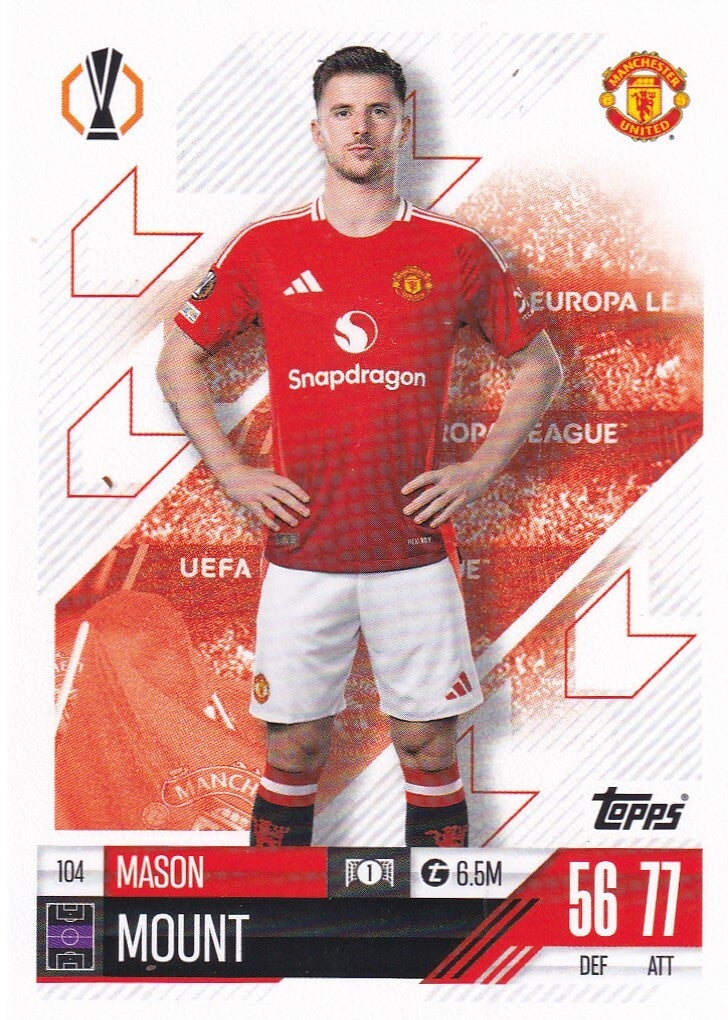 Mason Mount - Manchester United - Topps Champions League 2024 - Basis Karte - Nr. 104