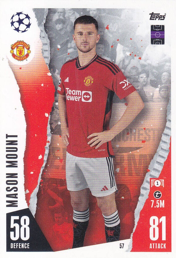 Mason Mount / Manchester United / Topps Champions League 2023 / Basis Karte / Nr.57