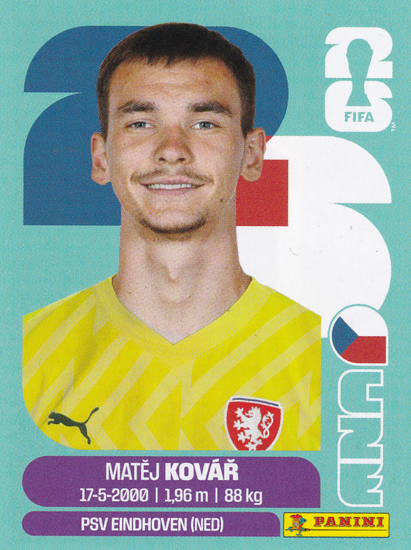 Matej Kovar - Tschechien - Panini WM 2026 - Basis Bild - CZE2