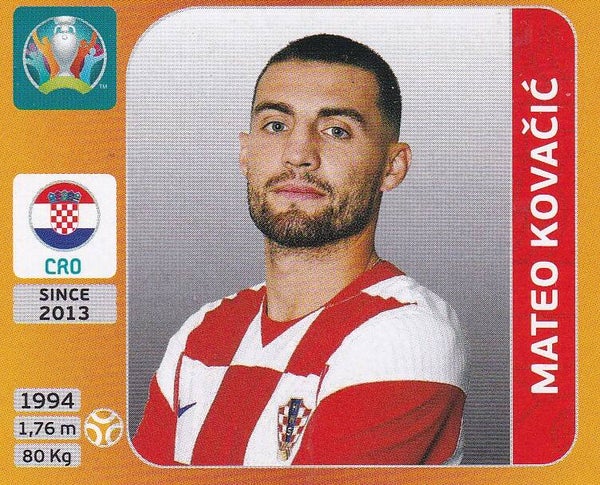 Mateo Kovacic / Kroatien / Panini EM 2020 / Basis Bild / Nr. 359