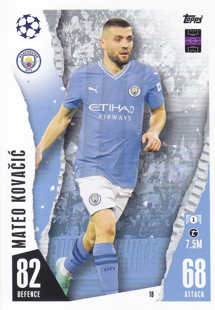 Mateo Kovacic / Manchester City / Topps Champions League 2023 / Basis Karte / Nr. 18