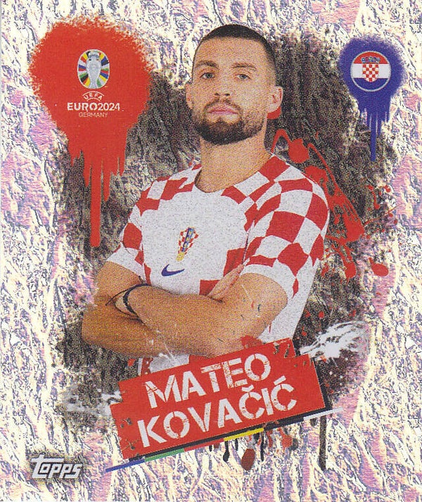 Mateo Kovacic / Kroatien / Topps EM 2024 / Glitzer / Nr. CRO 3