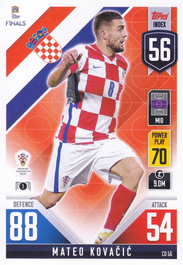 Mateo Kovacic / Kroatien / Topps Nations League Finals 2022 / Basis Karte / Nr. 56