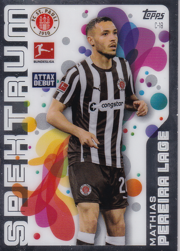 Mathias Pereira Lage - FC St. Pauli - Topps Match Attax 2025 - Spektrum Chrome - Nr. C-18