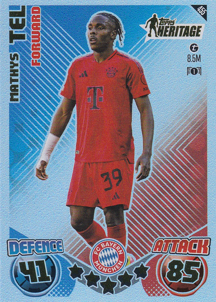 Mathys Tel / FC Bayern München / Topps Champions League 2024 / Heritage / Nr. 455