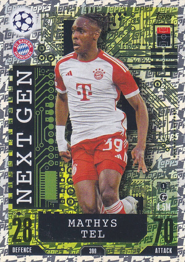 Mathys Tel / FC Bayern München / Topps Champions League 2023 / Next Gen Karte / Nr.399
