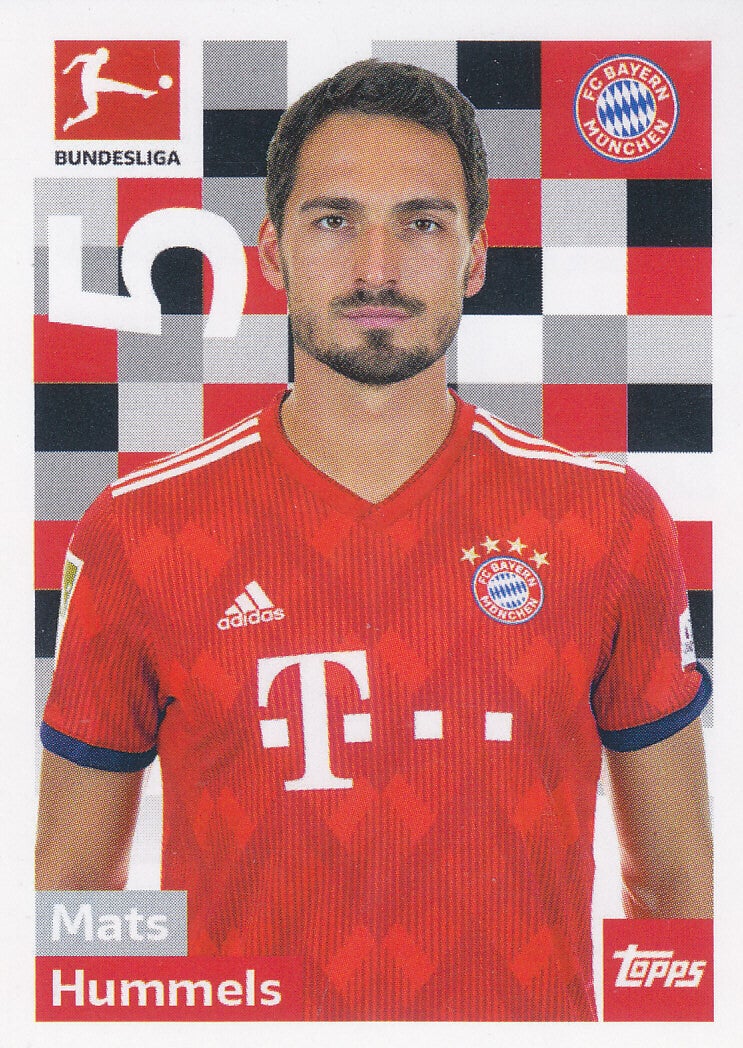 Mats Hummels / FC Bayern München / Topps Bundesliga 2018 / Basis Bild / Nr.202