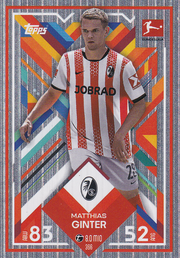 Matthias Ginter - SC Freiburg - Topps Match Attax 2025 - Vivid Vectors - Nr. 366