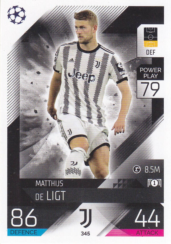 Matthijs de Ligt / Juventus Turin / Topps Champions League 2022 / Basis Karte / Nr. 345