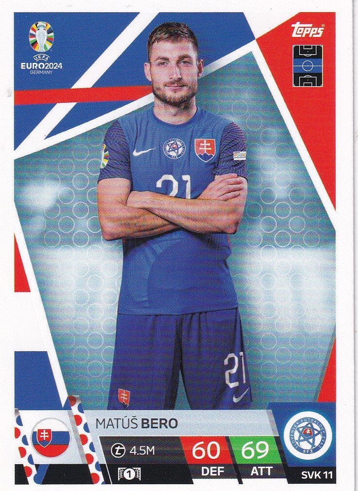 Matus Bero / Slowakei / Topps EM 2024 / Basis Karte / Nr. SVK 11