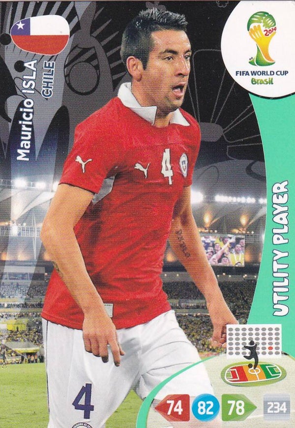 Mauricio Isla / Chile / Panini WM 2014 / Utility Player / Nr. 71