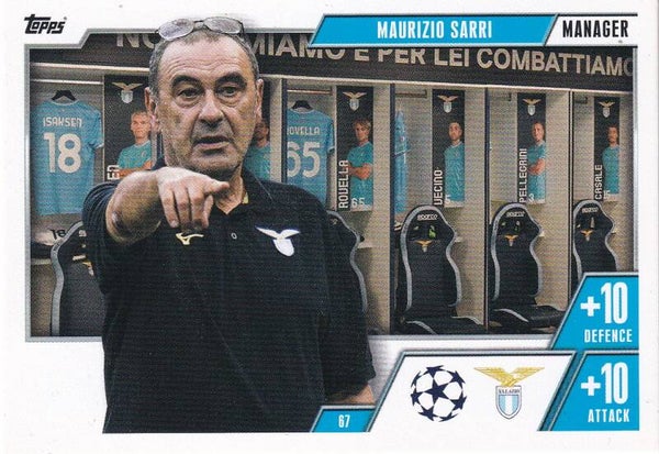 Maurizio Sarri / Lazio Rom / Topps Champions League 2023 / Manager / Nr. 67