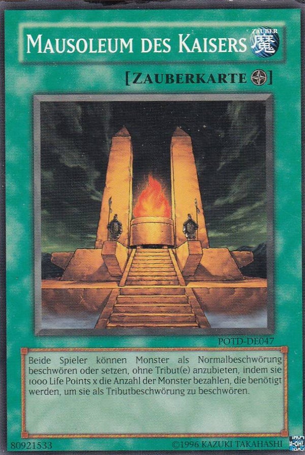 Mausoleum des Kaisers - Konami Yu-Gi-OH 1996- Zauberkarte