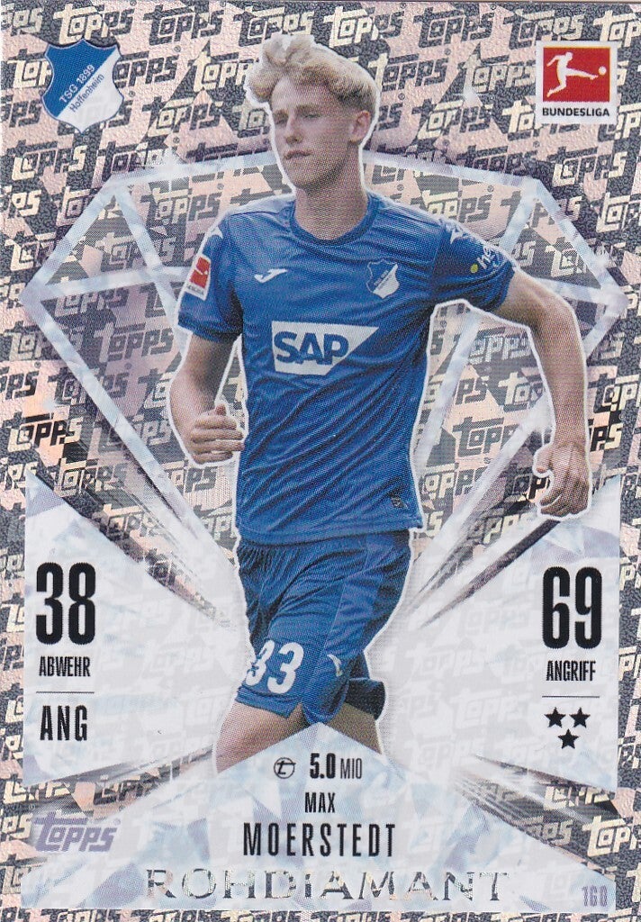 Max Moerstedt - TSG 1899 Hoffenheim - Topps Match Attax 2024 - Rohdiamant - Nr. 160