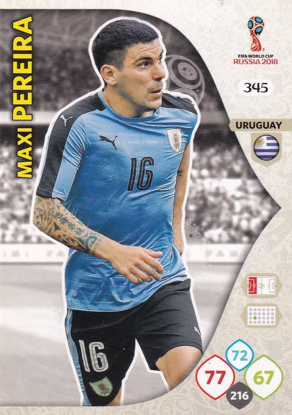 Maxi Pereira / Uruquay / Panini WM 2018 / Basis Karte / Nr. 345