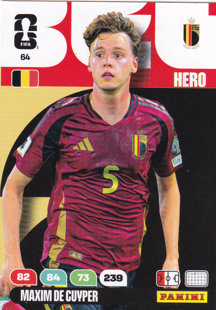 Maxim de Cuyper - Belgien - Panini WM 2026 - Hero - Nr. 64