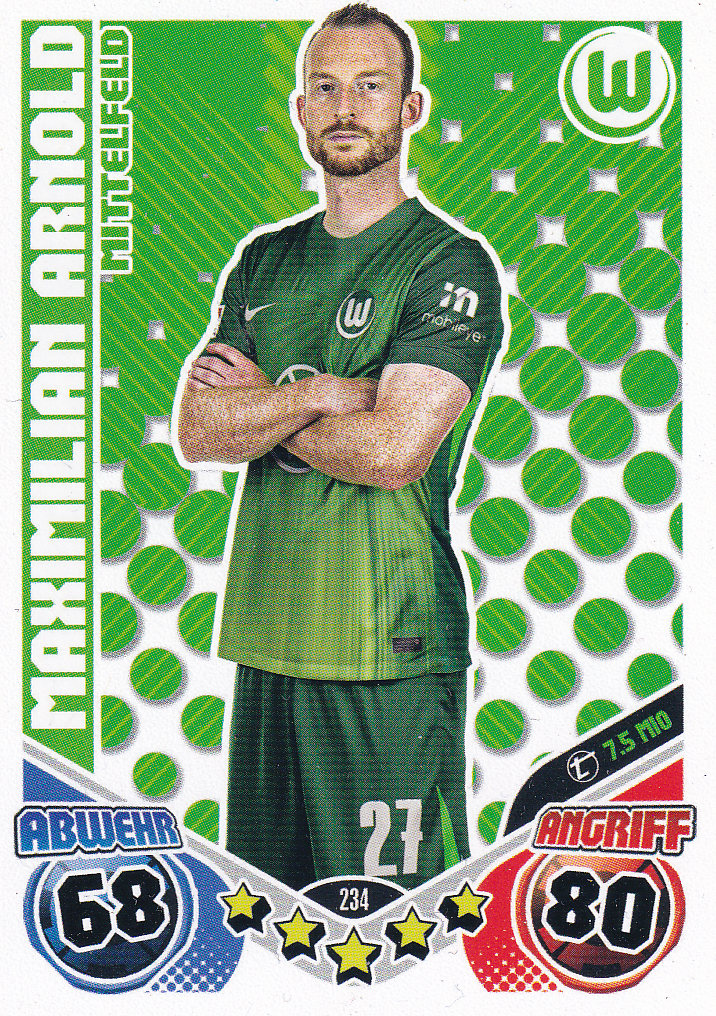 Maximilian Arnold - VFL Wolfsburg - Topps Match Attax 2025 - Heritage - Nr. 234