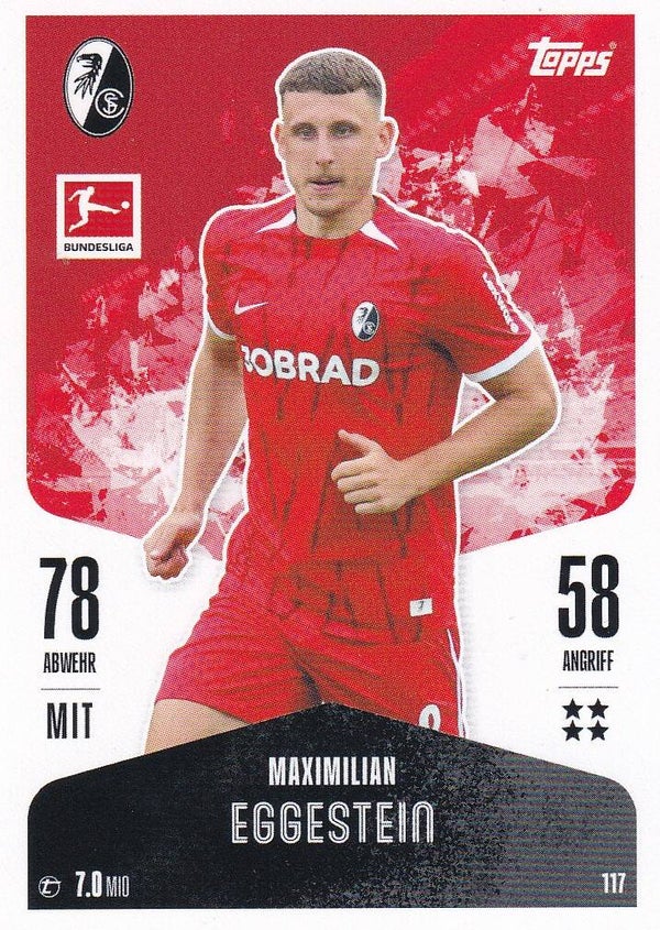 Maximilian Eggestein / SC Freiburg / Topps Match Attax 2024 / Basis Karte / Nr. 117