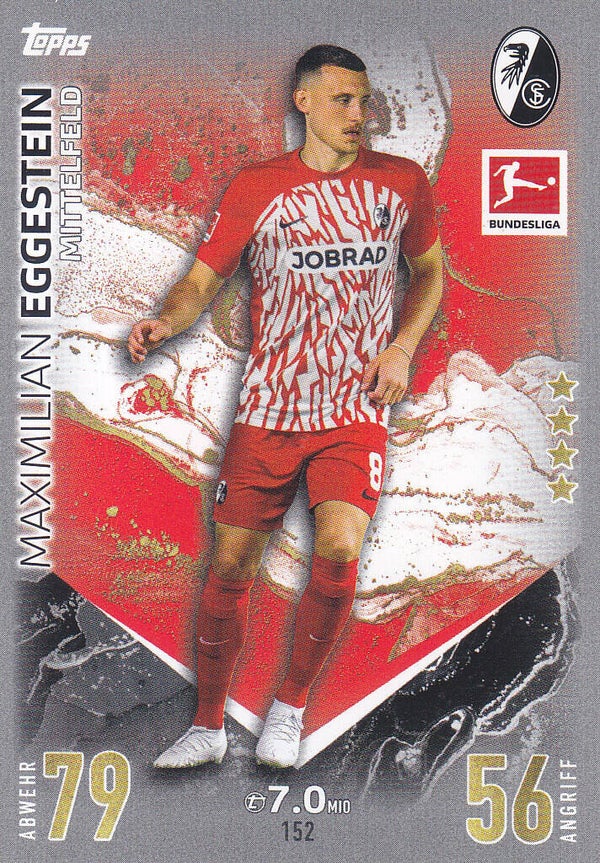 Maximilian Eggestein / SC Freiburg / Topps Match Attax 2023 / Basis Karte / Nr. 152