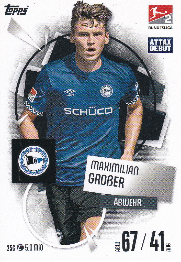 Maximilian Großer - Arminia Bielefeld - Topps Match Attax 2025 - Attax Debüt - Nr. 256