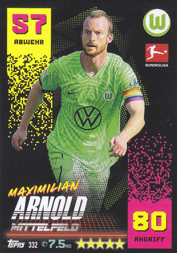 Maximilian Arnold VFL Wolfsburg Basis Karte Nr.332