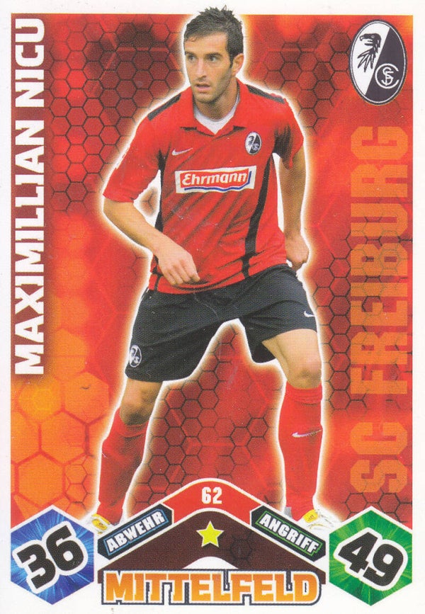 Maximillian Nicu / SC Freiburg / Topps Match Attax 2010 / Basis Karte / Nr.62