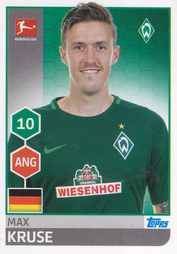 Max Kruse / SV Werder Bremen / Topps Bundesliga 2017 / Basis Bild / Nr.48
