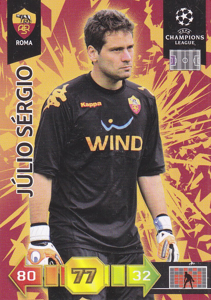 Julio Sergio / AS Rom / Panini Champions League 2010 / Basis Karte / Nr.252