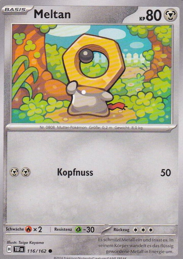 Meltan / Pokemon / Gewalten der Zeit 2024 / Basis Karte / Nr. 116/162