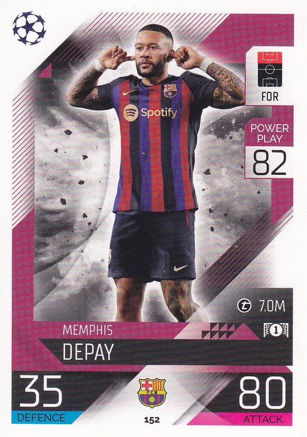 Memphis Depay / FC Barcelona / Topps Champions League 2022 / Basis Karte / Nr.152