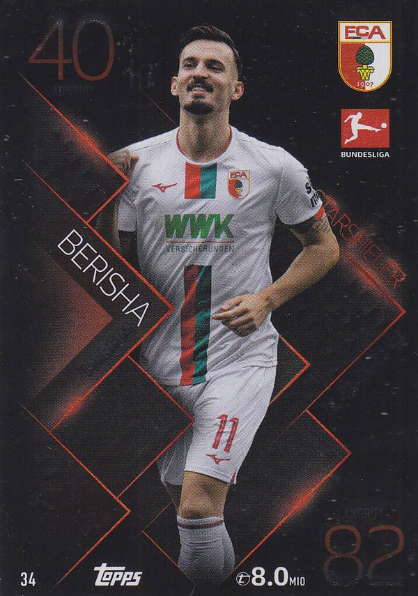 Mergim Berisha / FC Augsburg / Topps Match Attax 2023 / Star-Spieler / Nr.34