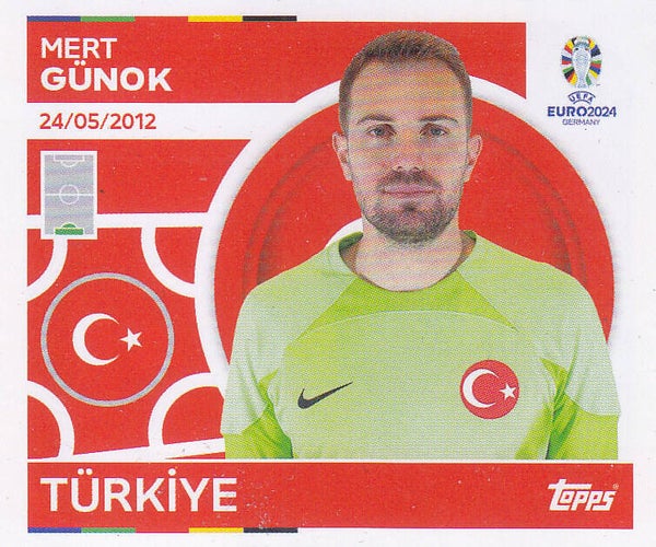 Mert Günok / Türkei / Topps EM 2024 / Basis Bild / Nr. TUR 4