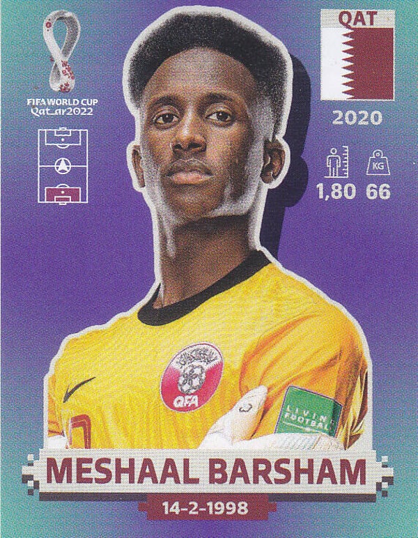 Meshaal Barsham / Qatar / Panini WM 2022 / Basis Bild / Nr. QAT 4