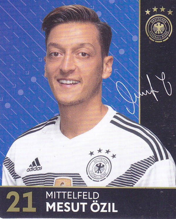 Mesut Özil / Deutschland / DFB Rewe Plastik Sammelkarte / WM 2018 / Nr. 21/36