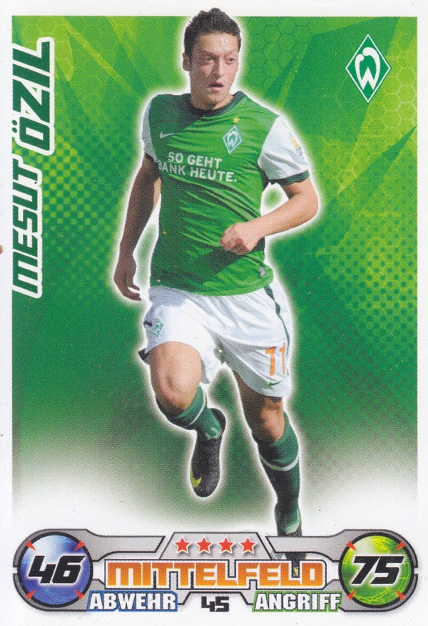 Mesut Özil / SV Werder Bremen / Topps Match Attax 2009 / Basis Karte / Nr.45