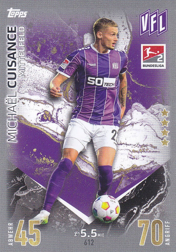 Michael Cuisance / VFL Osnabrück / Topps Match Attax Extra 2023 / Basis Karte 2.Liga / Nr.612