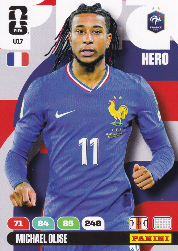 Michael Olise - Frankreich - Panini WM 2026 - Hero Update - Nr. U17