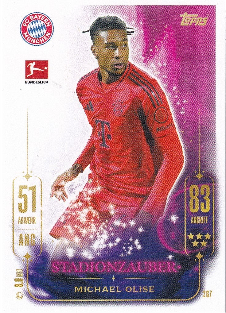 Michael Olise / FC Bayern München / Topps Match Attax 2024 / Stadionzauber / Nr. 267