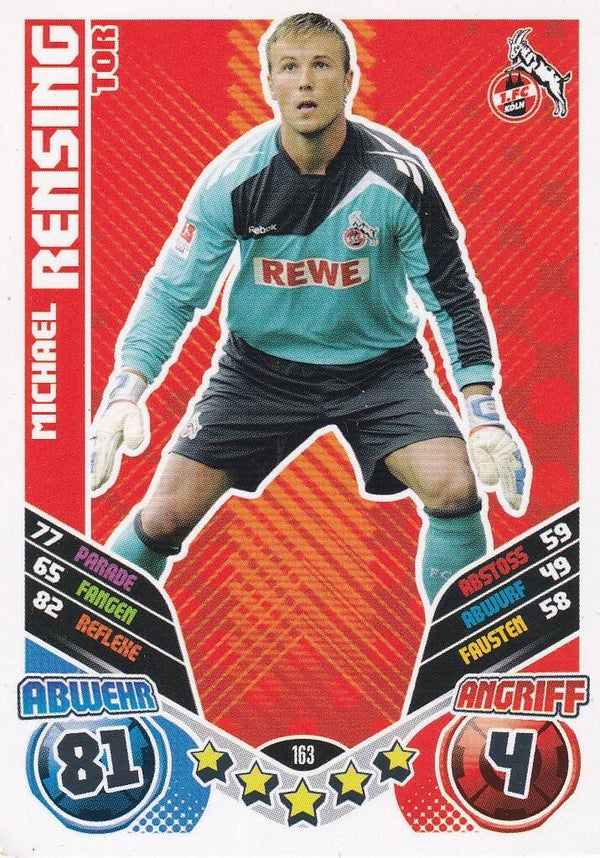 Michael Rensing / 1.FC Köln / Topps Match Attax 2011 / Basis Karte / Nr. 163