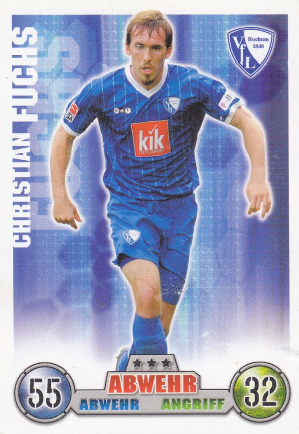 Christian Fuchs / VFL Bochum / Topps Match Attax 2008 / Basis Karte / Nr.39