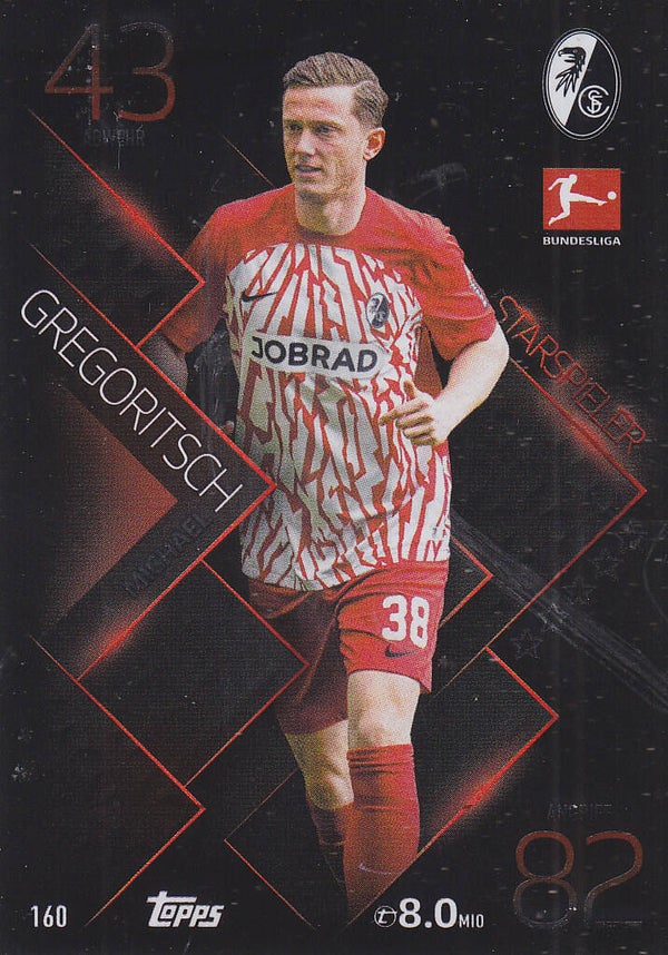 Michael Gregoritsch / SC Freiburg / Topps Match Attax 2023 / Star-Spieler / Nr.160