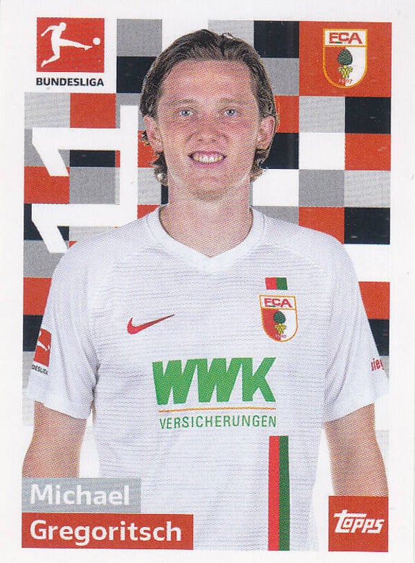 Michael Gregoritsch / FC Augsburg / Topps Bundesliga 218 / Basis Bild / Nr. 16