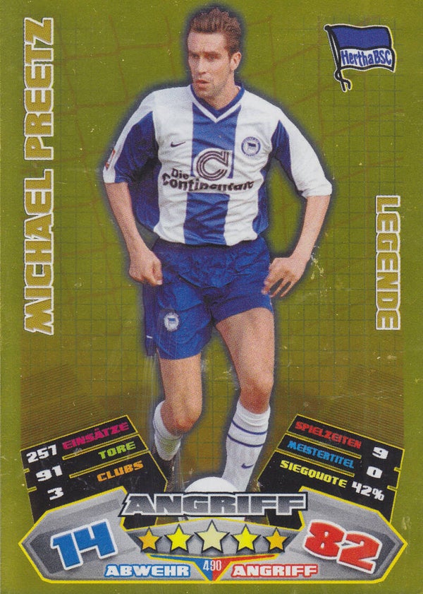 Michael Preetz / Hertha BSC Berlin / Topps Match Attax 2012 / Legenden Gold / Nr. 490