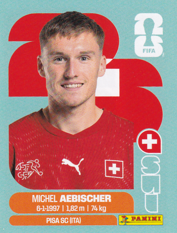 Michel Aebischer - Schweiz - Panini WM 2026 - Basis Bild - SUI16